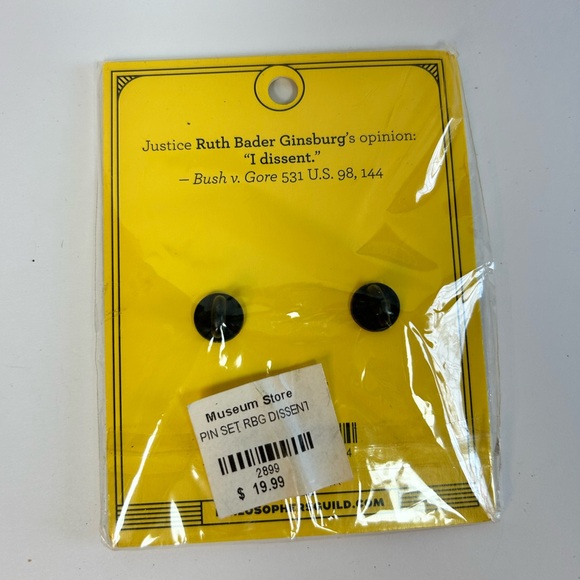 Ruth Bader Ginsburg RBG “I Dissent” Enamel Pin Set Collectible - Picture 4 of 4